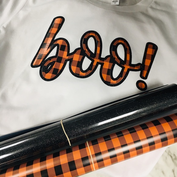 Siser htv orange and black plaid - Picture 2 of 2